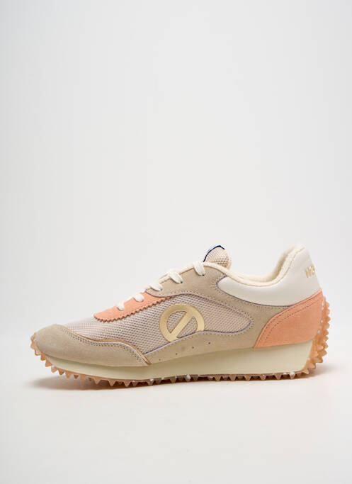 Adidași vârf rotund toc plat până la 3 cm bej NO NAME femme