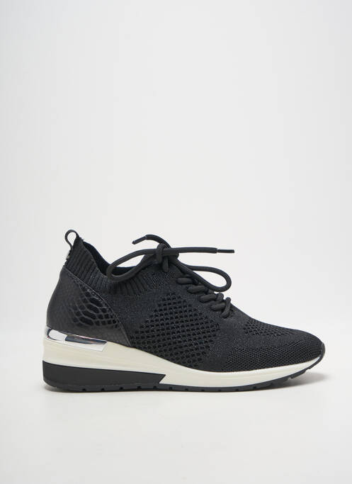 Adidași vârf rotund toc de 4 la 6 cm negru REQINS femme