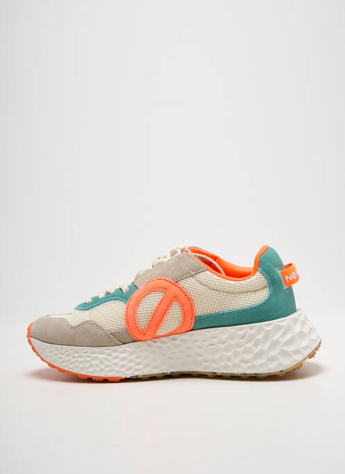 Adidași vârf rotund toc de 4 la 6 cm bej NO NAME femme