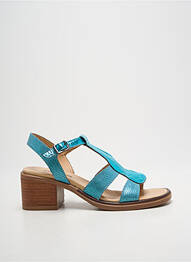 Sandale/pantofi decupați toc pătrat toc de 4 la 6 cm albastru CASTA femme