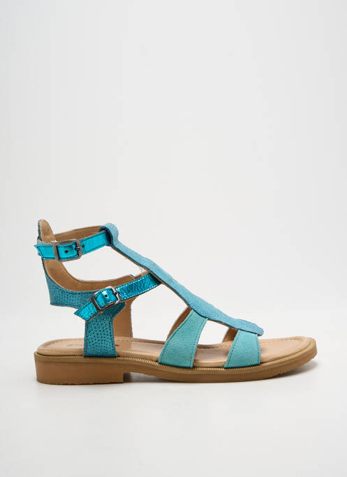 Spartane chiquet toc plat până la 3 cm albastru CASTA femme