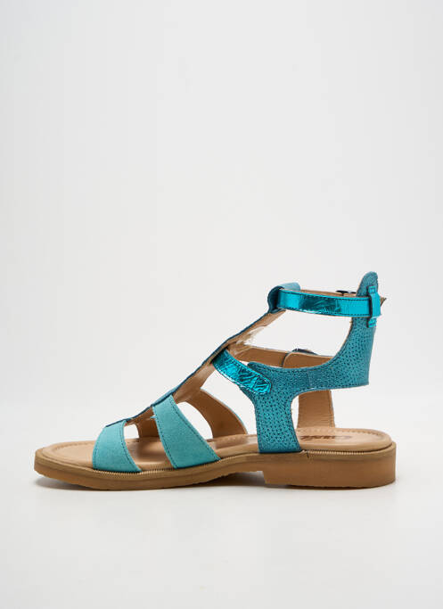 Spartane chiquet toc plat până la 3 cm albastru CASTA femme