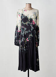 Rochie midi imprimeu floral mâneci lungi bej IDANO femeie