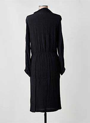 Rochie midi croială fluidă mâneci lungi negru LA PETITE FRANCAISE femeie