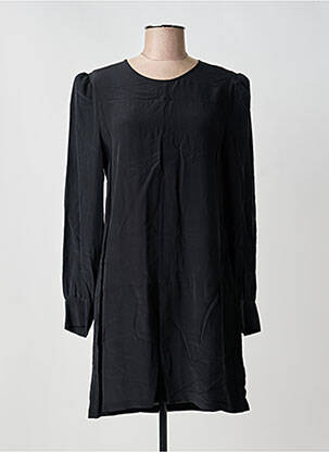 Rochie midi croială fluidă mâneci lungi negru IDANO femeie