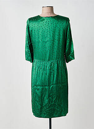 Rochie midi croială fluidă mâneci lungi verde ACOTÉ femeie