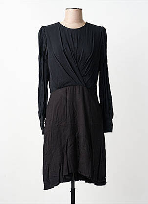 Rochie midi croială fluidă mâneci lungi negru SUNCOO femeie