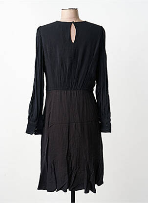 Rochie midi croială fluidă mâneci lungi negru SUNCOO femeie