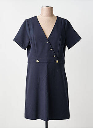 Rochie midi mâneci scurte mâneci scurte albastru LA PETITE FRANCAISE femeie