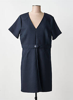 Rochie midi mâneci scurte mâneci scurte albastru LA PETITE FRANCAISE femeie