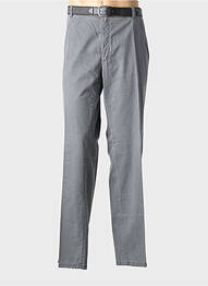 Pantalon drept țesătură poplin mărime normală gri LUIGI MORINI homme