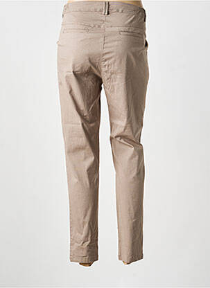 Pantalon chino țesătură poplin mărime normală bej AGATHE & LOUISE femeie