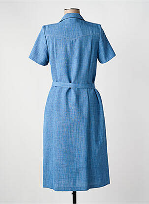 Rochie midi mâneci scurte mâneci scurte albastru GEVANA femeie
