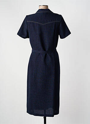 Rochie midi mâneci lungi mâneci lungi albastru GEVANA femeie