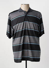 Polo imprimeu dungi mâneci scurte gri GS CLUB homme