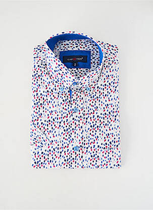 Cămașă cu mâneci scurte imprimeu fantezie alb CAP 10 TEN homme