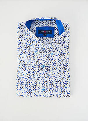 Cămașă cu mâneci scurte imprimeu fantezie albastru CAP 10 TEN homme