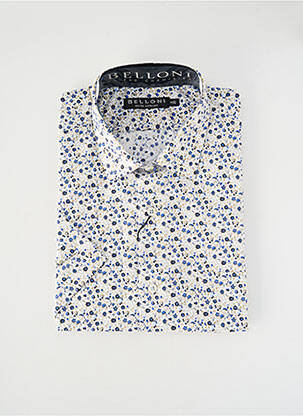 Cămașă cu mâneci scurte croială dreaptă alb BELLONI homme