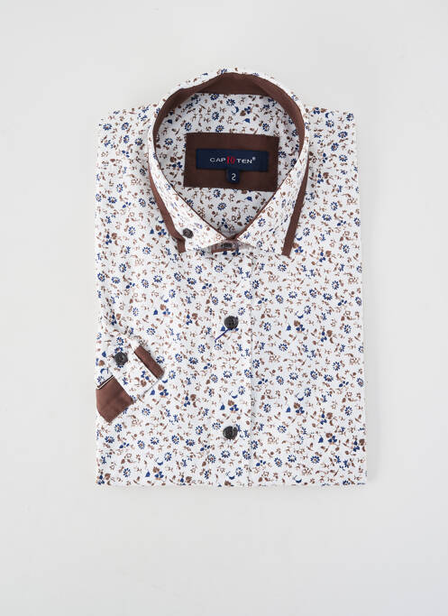 Cămașă cu mâneci scurte croială dreaptă alb CAP 10 TEN homme