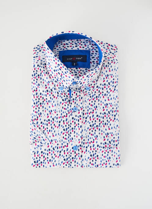 Cămașă cu mâneci scurte imprimeu fantezie alb CAP 10 TEN homme