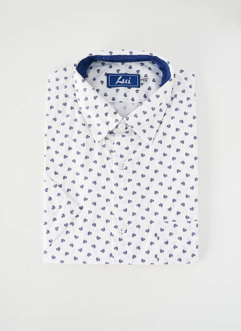 Cămașă cu mâneci scurte imprimeu fantezie alb LUI homme