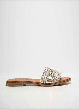 Mulete/saboți chiquet toc plat până la 3 cm auriu CARLA TORTOSA femme