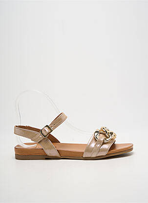 Sandale/pantofi decupați chiquet toc plat până la 3 cm bej COCO ET ABRICOT femme