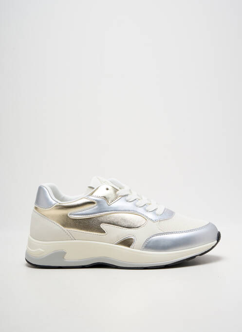 Adidași vârf rotund toc plat până la 3 cm argintiu CL11 femme