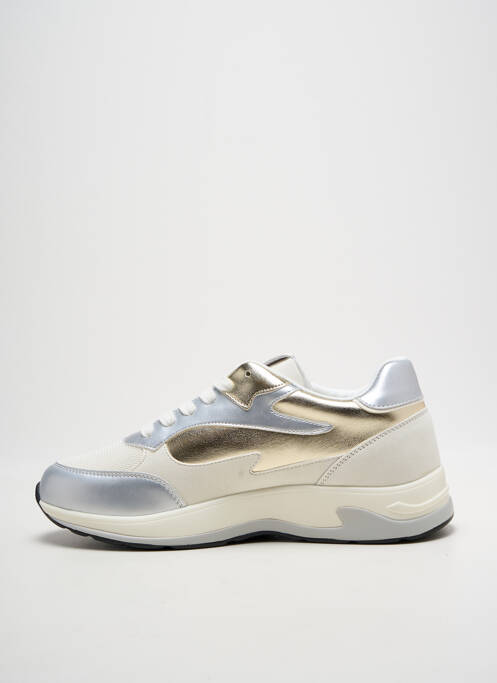 Adidași vârf rotund toc plat până la 3 cm argintiu CL11 femme