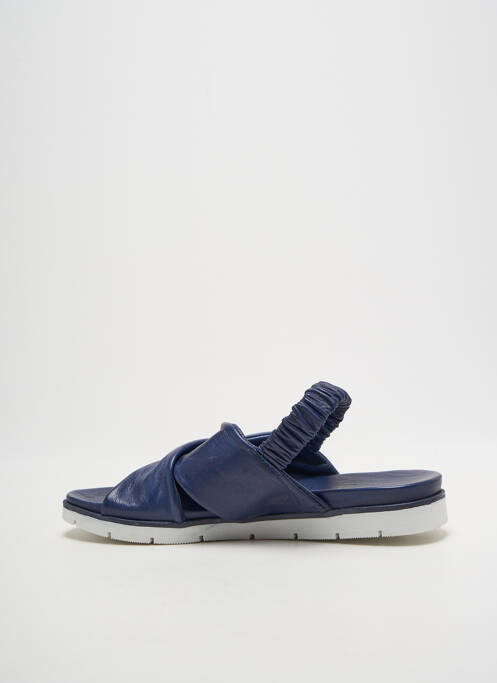 Sandale/pantofi decupați vârf deschis toc plat până la 3 cm albastru COCO ET ABRICOT femme