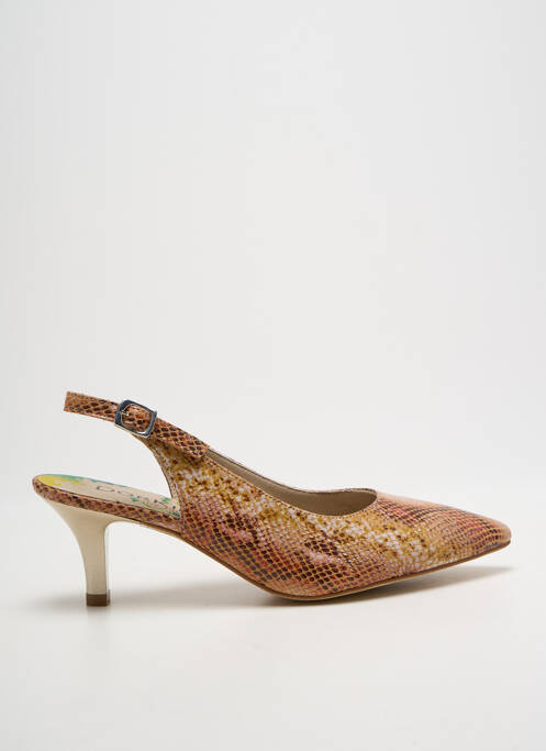 Pantofi cu toc închidere cu buclă(e) toc de 7 la 9 cm maro DORKING femme