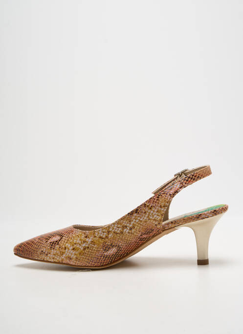 Pantofi cu toc închidere cu buclă(e) toc de 7 la 9 cm maro DORKING femme