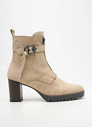 Botine/ghete toc pătrat toc de 7 la 9 cm bej FLUCHOS femme