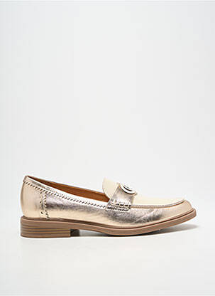 Mocasini țesătură satinată toc plat până la 3 cm auriu FUGITIVE BY FRANCESCO ROSSI femme