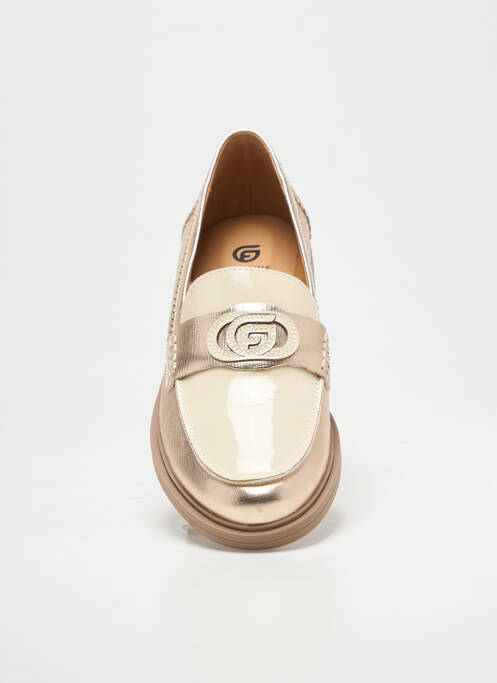 Mocasini țesătură satinată toc plat până la 3 cm auriu FUGITIVE BY FRANCESCO ROSSI femme