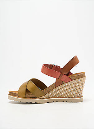 Sandale/pantofi decupați toc platformă toc de 7 la 9 cm verde COCO ET ABRICOT femeie