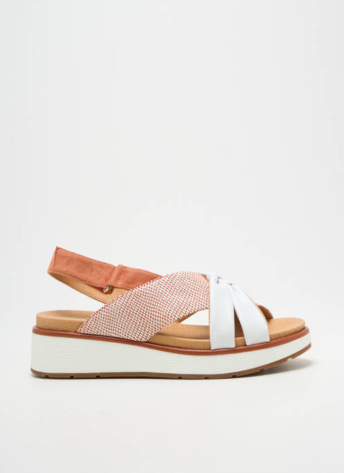 Sandale/pantofi decupați material neted toc de 4 la 6 cm alb FUGITIVE BY FRANCESCO ROSSI femme