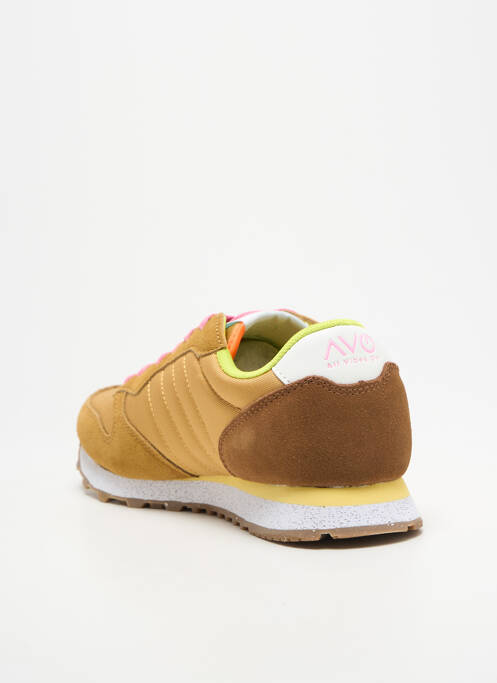 Adidași vârf rotund toc plat până la 3 cm maro AVO ALL VIBES ON femme