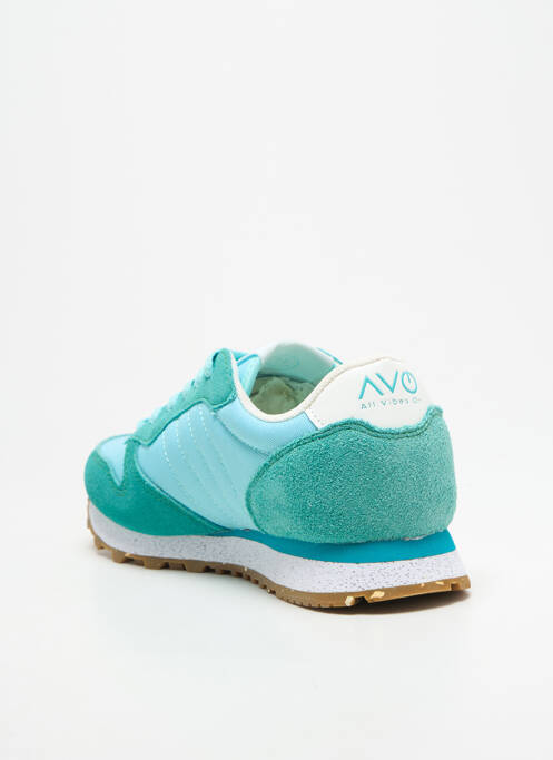 Adidași vârf rotund toc plat până la 3 cm verde AVO ALL VIBES ON femme