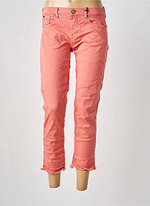 Pantalon 7/8 închidere cu fermoar sub clapetă cu nasturi mărime normală roz RED LEGEND femme