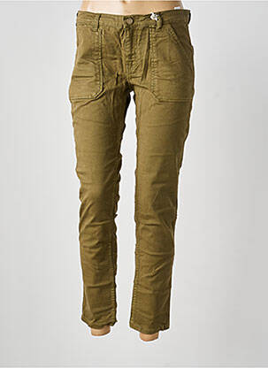 Pantalon 7/8 țesătură poplin mărime normală verde RED LEGEND femme