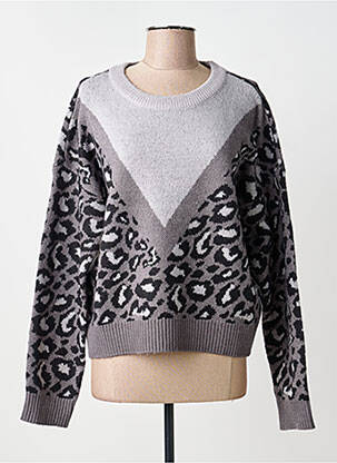 Pulover elasticitate mâneci lungi gri VERO MODA femeie