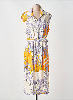 Rochie midi galben SCORZZO femeie