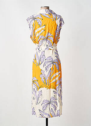 Rochie midi imprimeu floral fără mâneci galben SCORZZO femeie