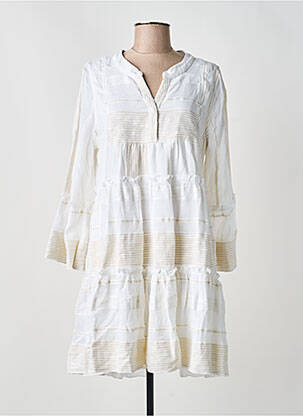 Rochie scurtă croială evazată mâneci lungi alb ESQUALO femeie