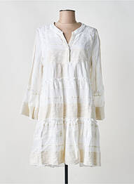 Rochie scurtă croială evazată mâneci lungi alb ESQUALO femme