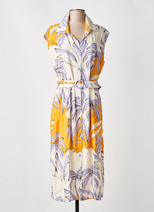 Rochie midi galben SCORZZO femeie