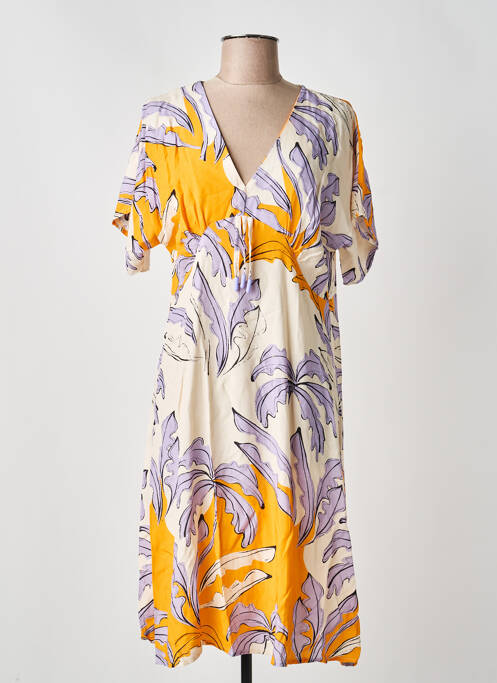 Rochie midi galben SCORZZO femeie