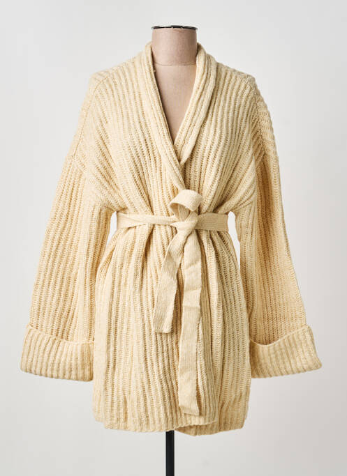 Vestă cu mâneci lungi bej YEST femeie