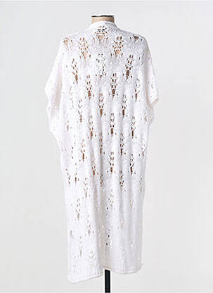 Vestă cu mâneci scurte croială dreaptă alb MAT. femeie